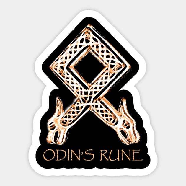 Odin's Rune Sticker by Jonthebon